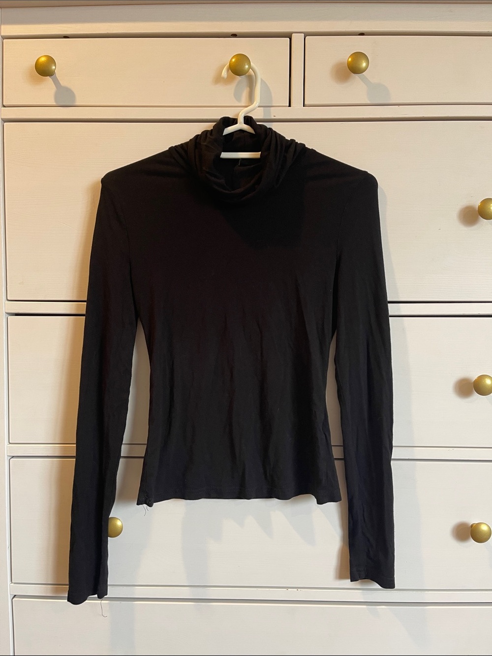 Black Women’s Long Sleeve Turtleneck Top